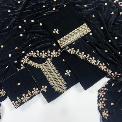 Maria B Luxury Velvet Embroidered Suit – 3PC