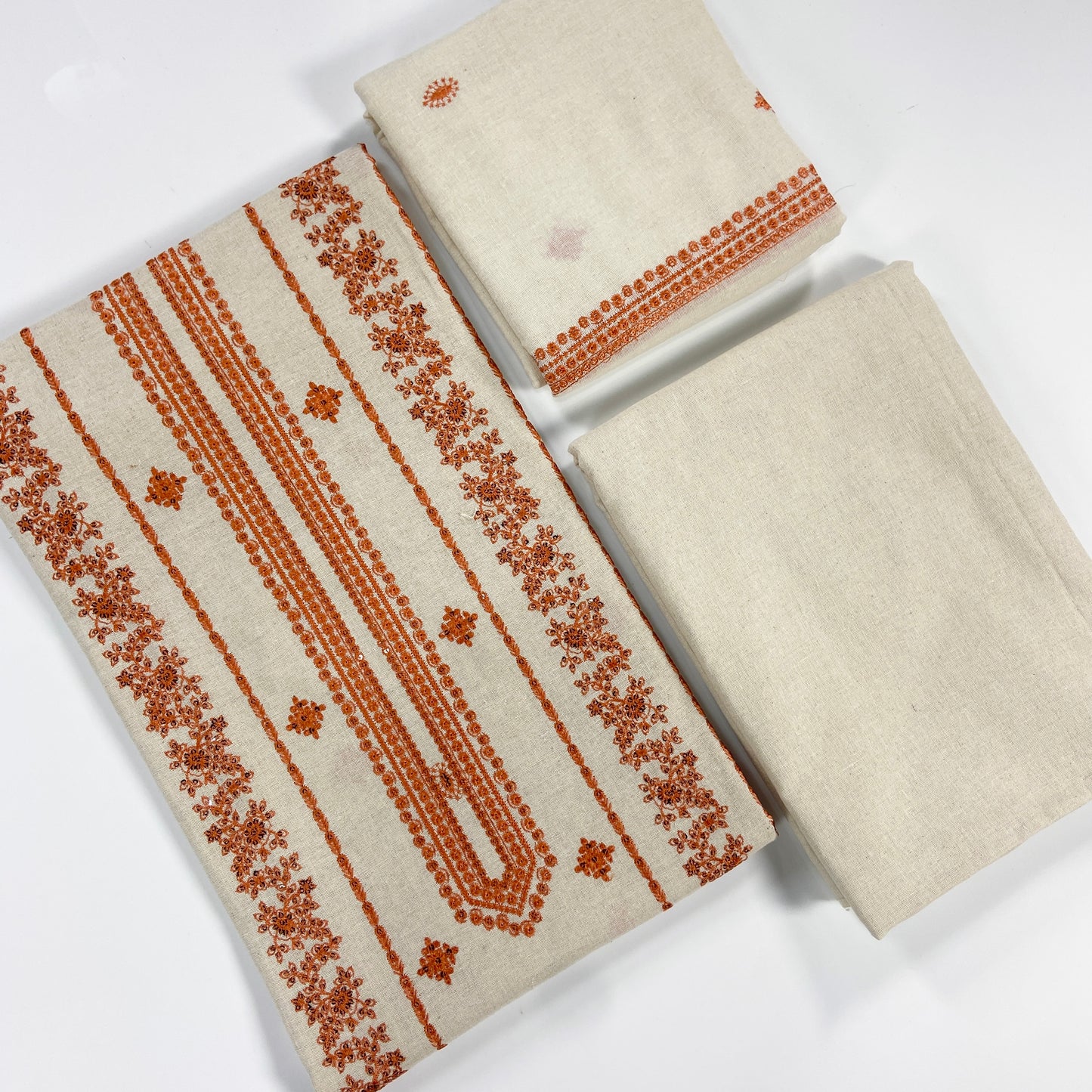 Bareeze White Embroidered Khaddar 3PC