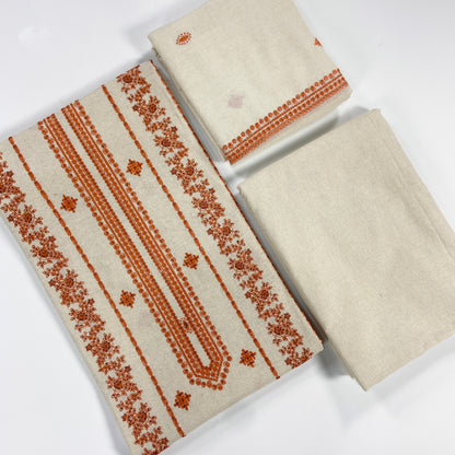 Bareeze White Embroidered Khaddar 3PC