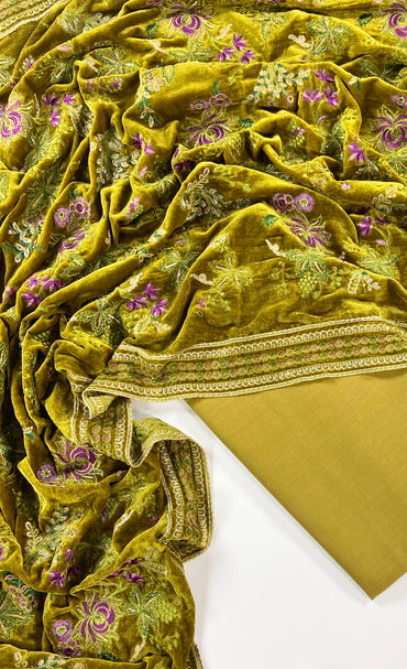 Maria B Dhanak with Emb Velvet Shawl 3PC