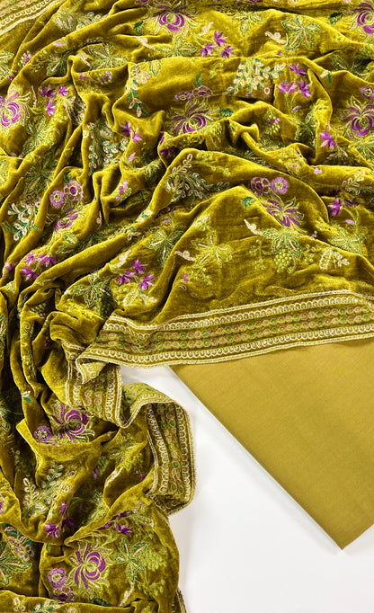 Maria B Dhanak with Emb Velvet Shawl 3PC