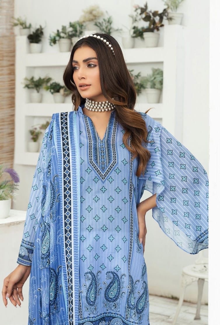 Safa Noor By Nigar Print Lawn 3-PC