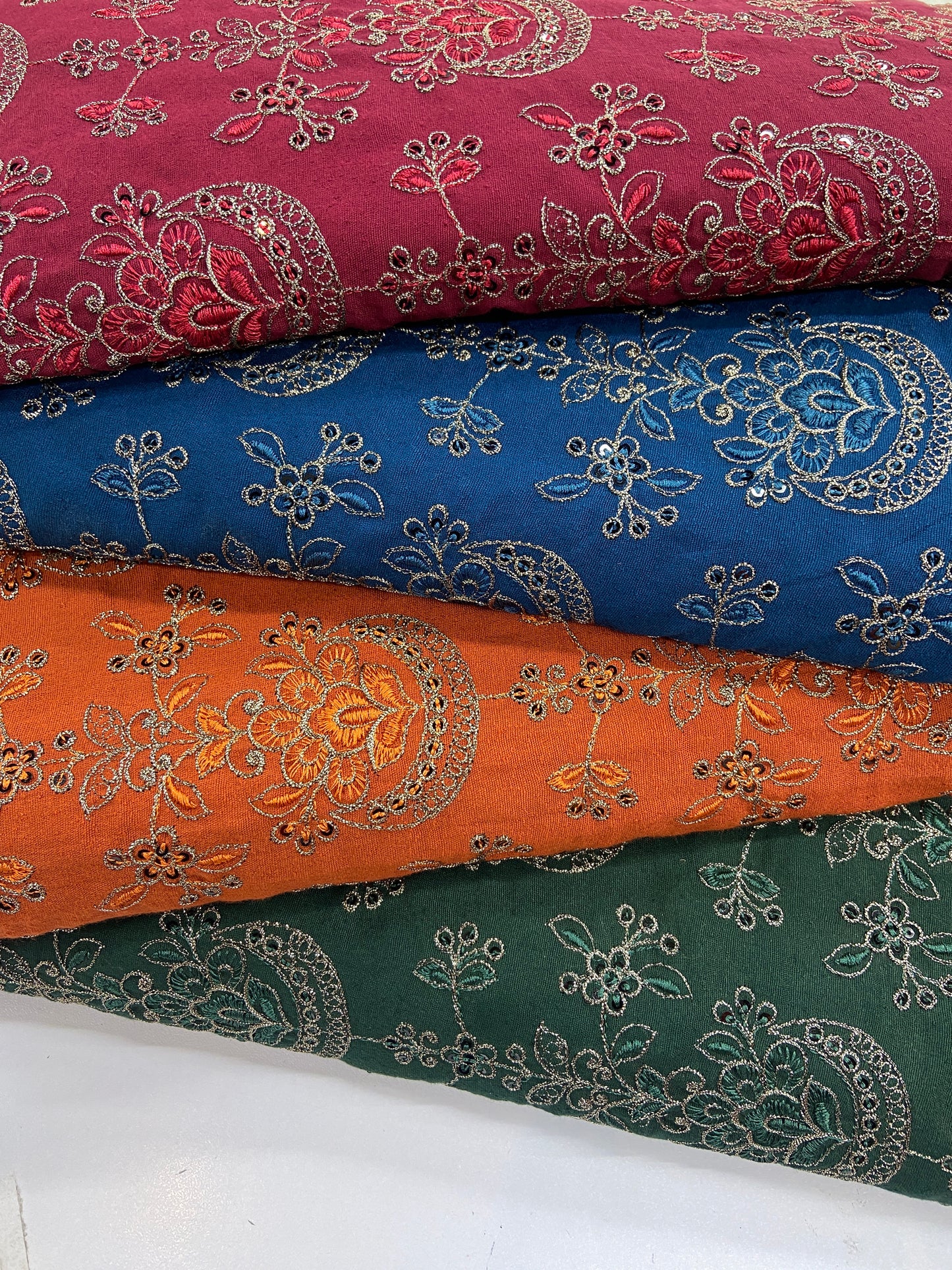 Pack of 4 – Bareeze Style Embroidered Karandi Fabric 2-PC