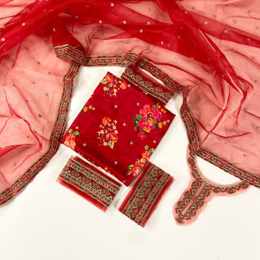 Charizma Luxury Silk With Embroidered 3PC