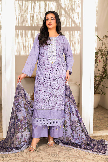 Tehzeeb | ChikanKari Luxury Lawn | 3-PC