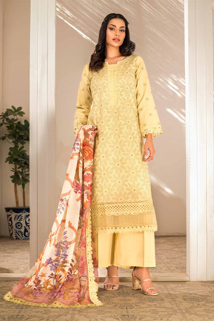 Tehzeeb | ChikanKari Luxury Lawn | 3-PC