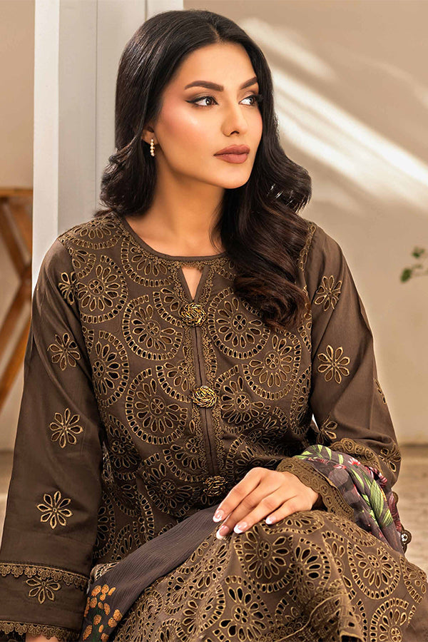 Tehzeeb | ChikanKari Luxury Lawn | 3-PC