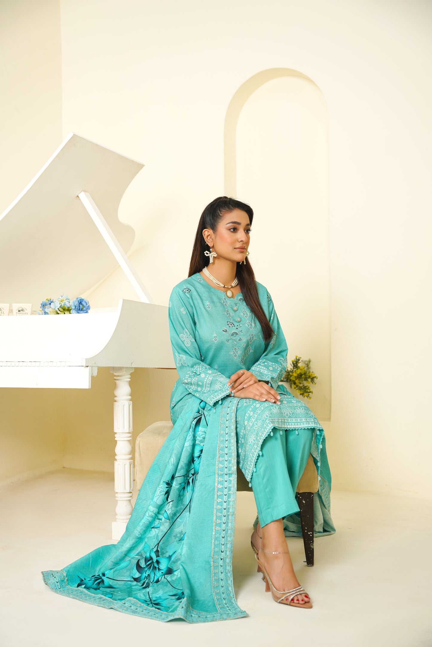 Narm o Nafees By Anaya Noor Embroidered Viscose 3PC