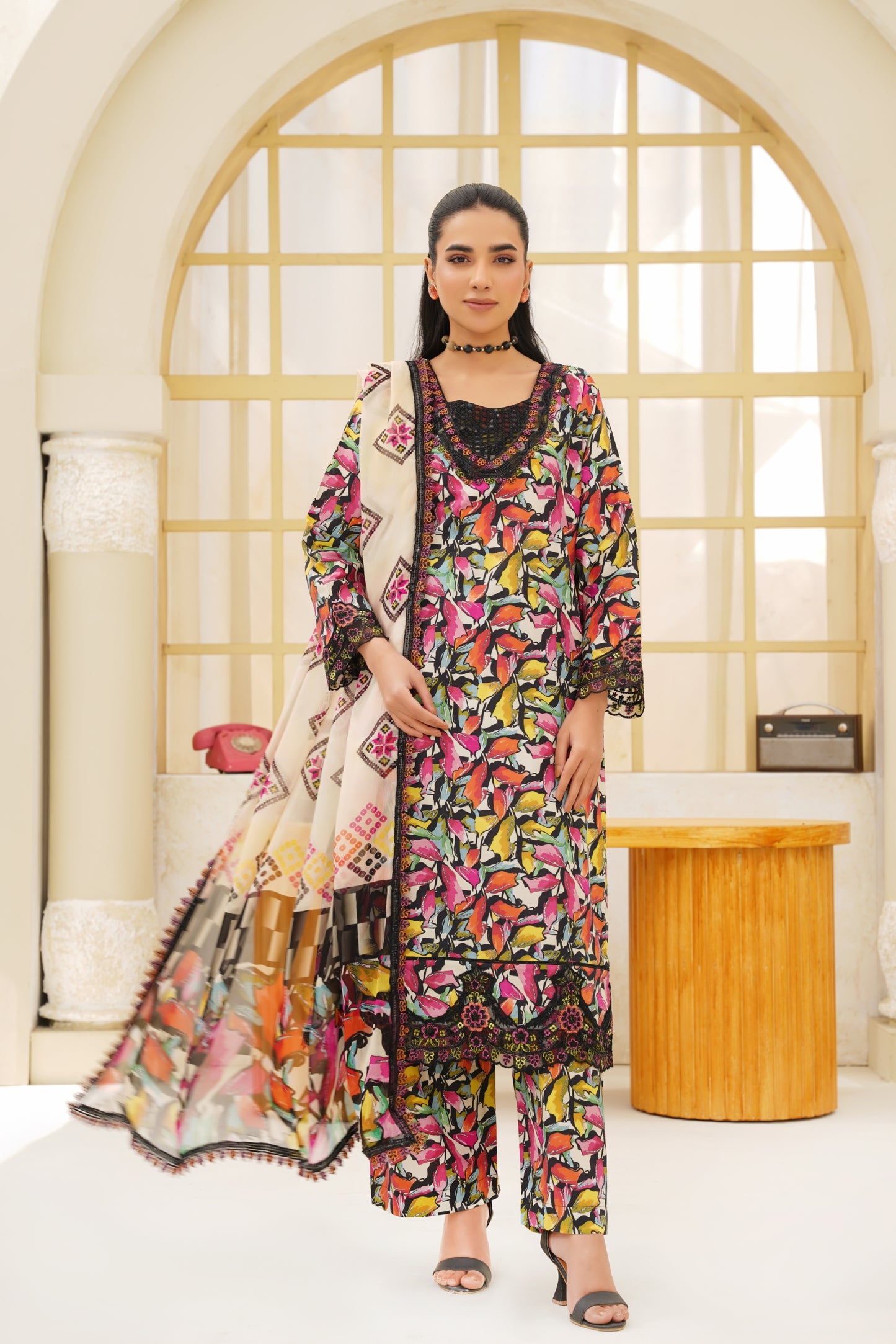 Jashn-e-Baharan By Anaya Noor Emb & Digital Printed Lawn 3PC