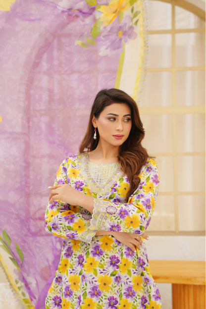 Jashn-e-Baharan By Anaya Noor Emb & Digital Printed Lawn 3PC
