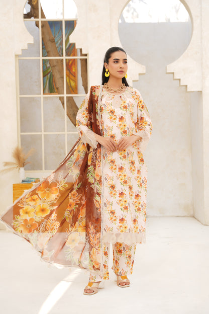 Jashn-e-Baharan By Anaya Noor Emb & Digital Printed Lawn 3PC