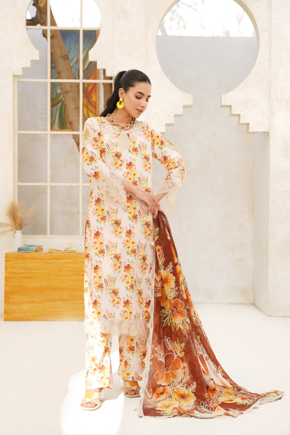 Jashn-e-Baharan By Anaya Noor Emb & Digital Printed Lawn 3PC