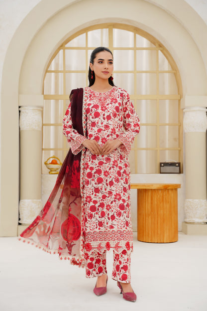 Jashn-e-Baharan By Anaya Noor Emb & Digital Printed Lawn 3PC
