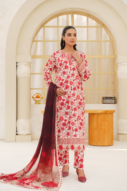 Jashn-e-Baharan By Anaya Noor Emb & Digital Printed Lawn 3PC