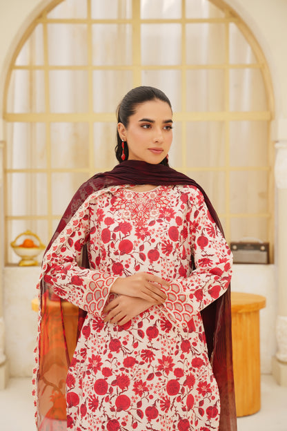 Jashn-e-Baharan By Anaya Noor Emb & Digital Printed Lawn 3PC