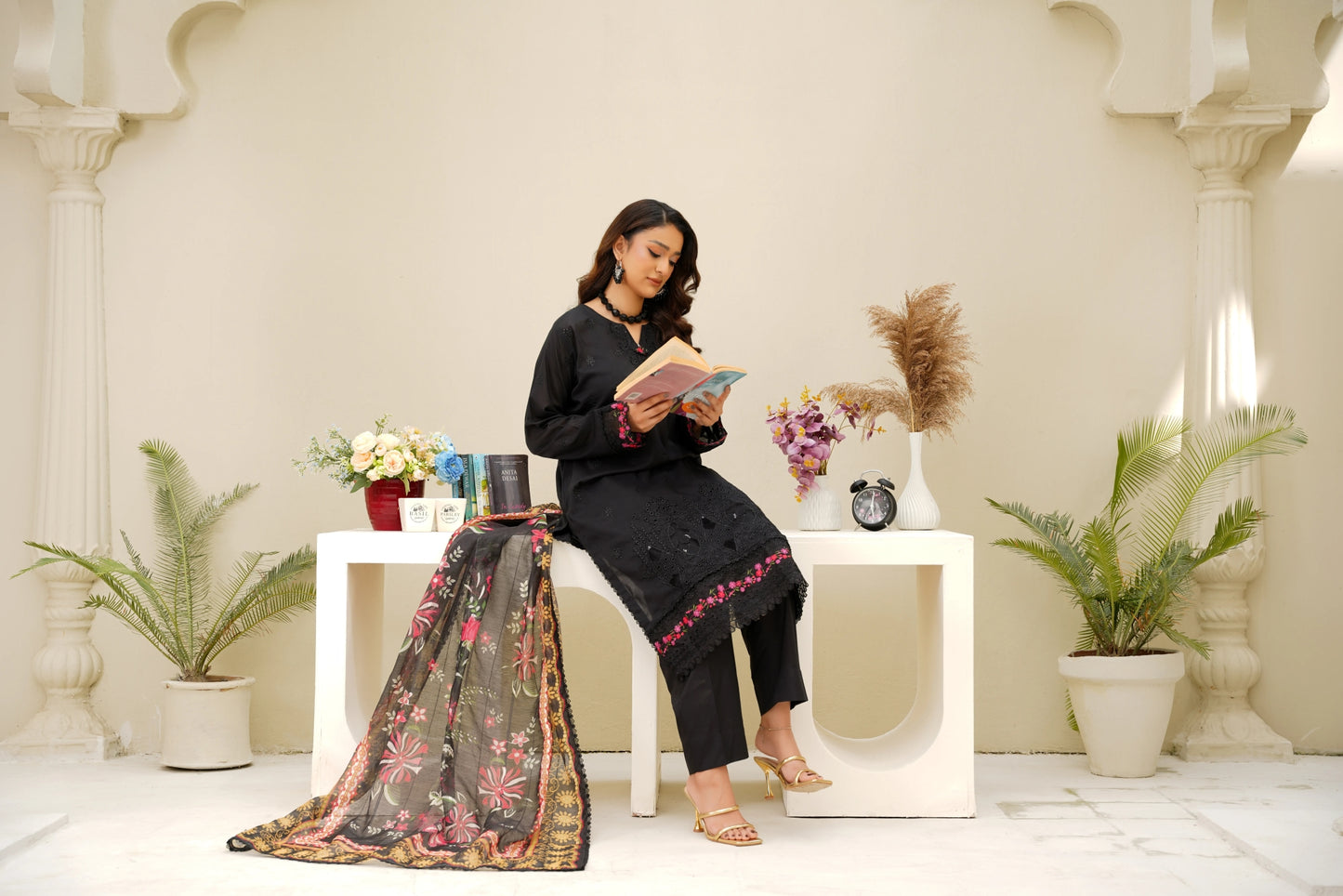 Virsa By Anaya Noor Chikenkari Lawn With Aplic 3PC