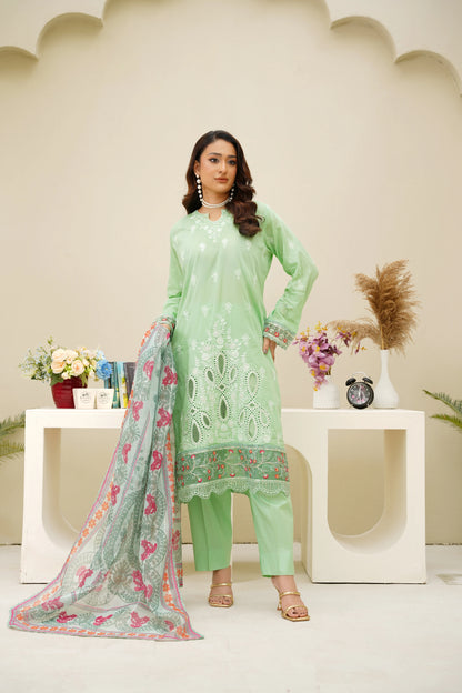 Virsa By Anaya Noor Chikenkari Lawn With Aplic 3PC
