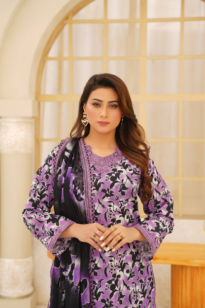 Jashn-e-Baharan By Anaya Noor Emb & Digital Printed Lawn 3PC