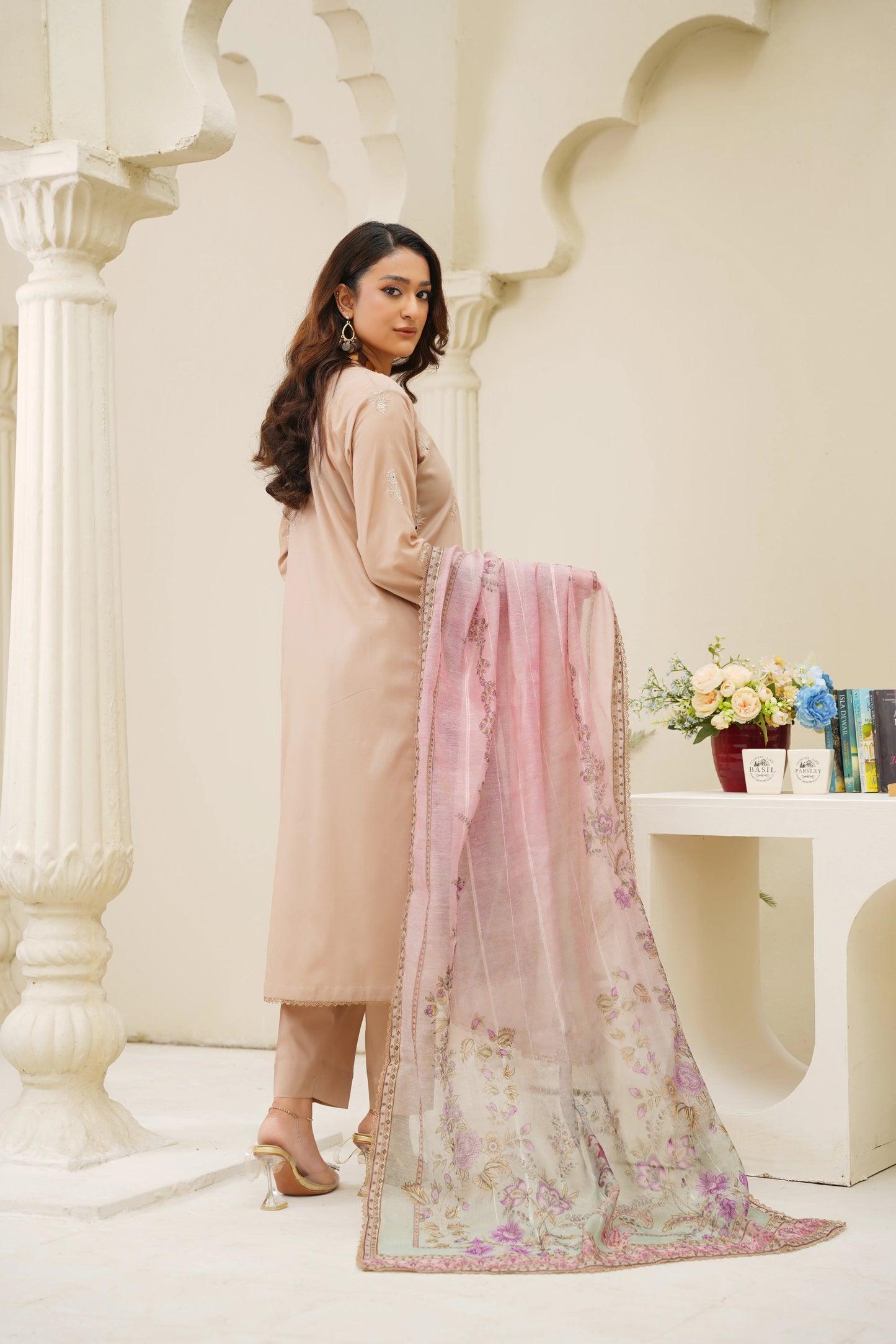 Virsa By Anaya Noor Chikenkari Lawn With Aplic 3PC