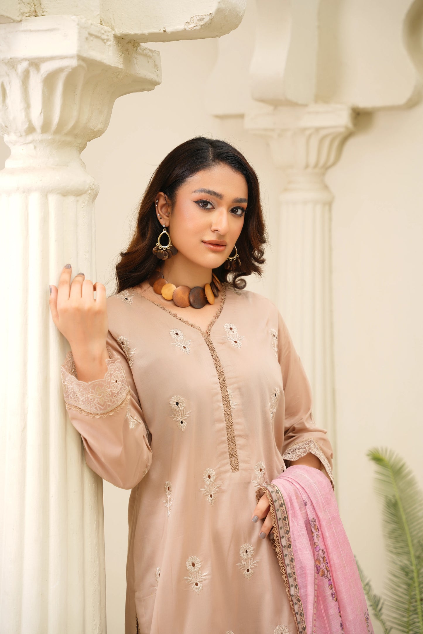Virsa By Anaya Noor Chikenkari Lawn With Aplic 3PC