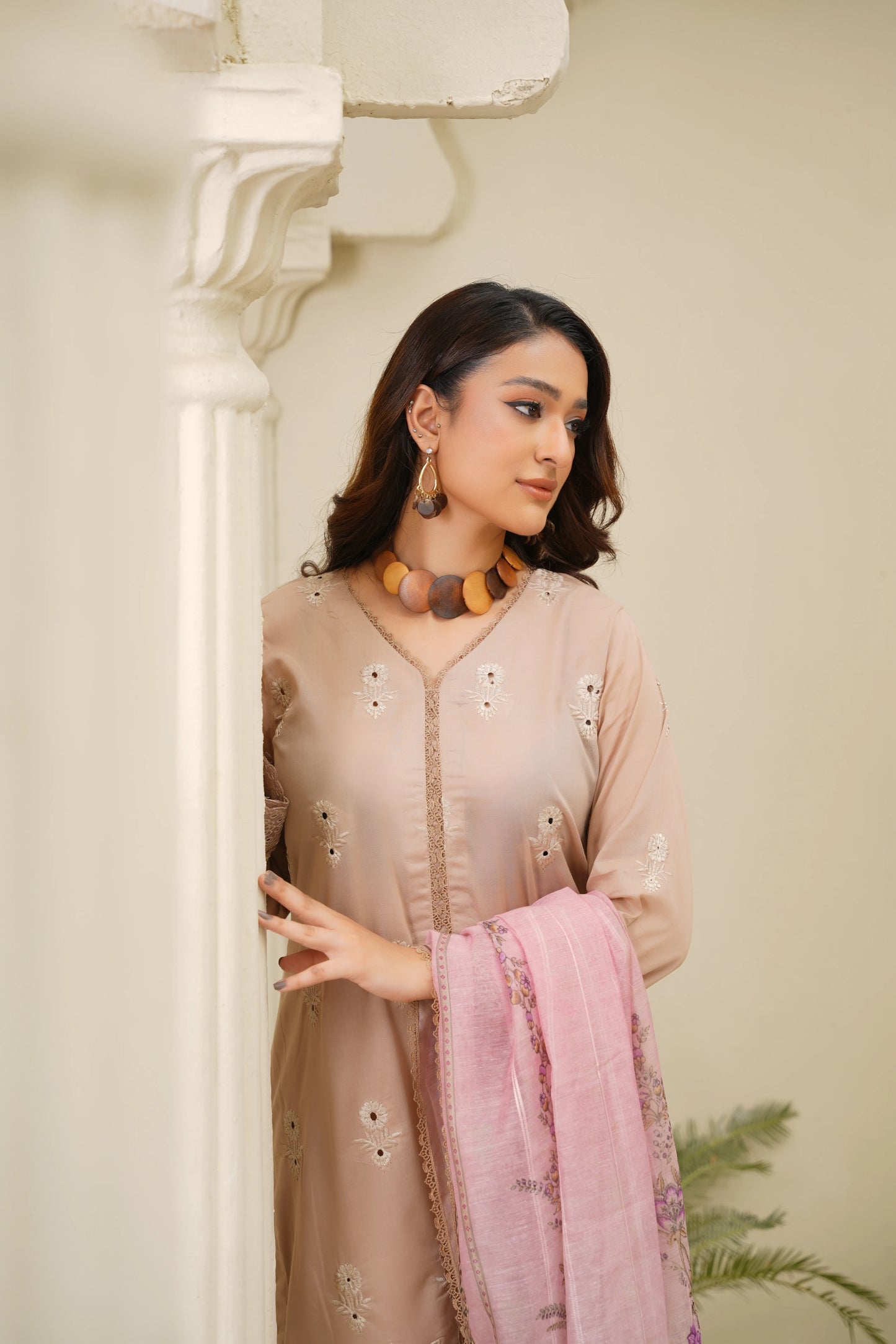Virsa By Anaya Noor Chikenkari Lawn With Aplic 3PC