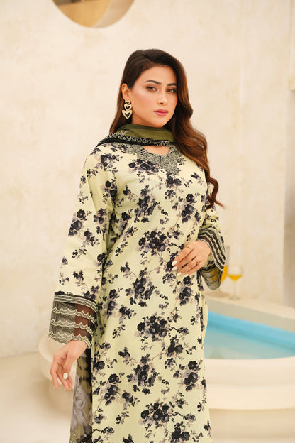Jashn-e-Baharan By Anaya Noor Emb & Digital Printed Lawn 3PC