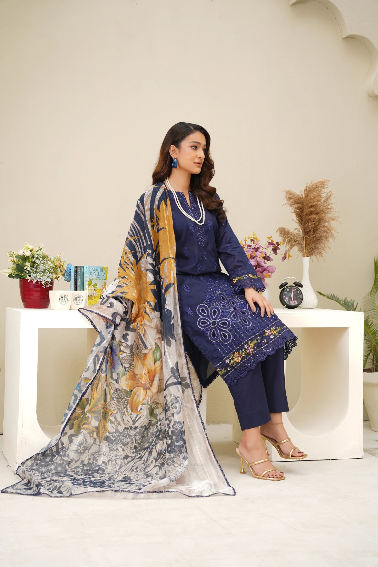 Virsa By Anaya Noor Chikenkari Lawn With Aplic 3PC
