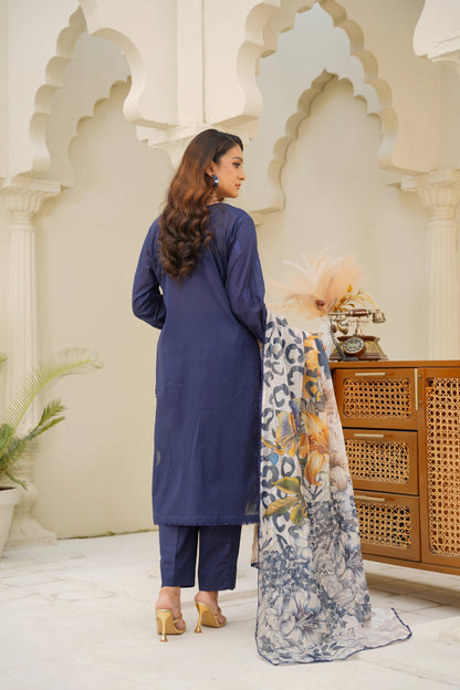 Virsa By Anaya Noor Chikenkari Lawn With Aplic 3PC