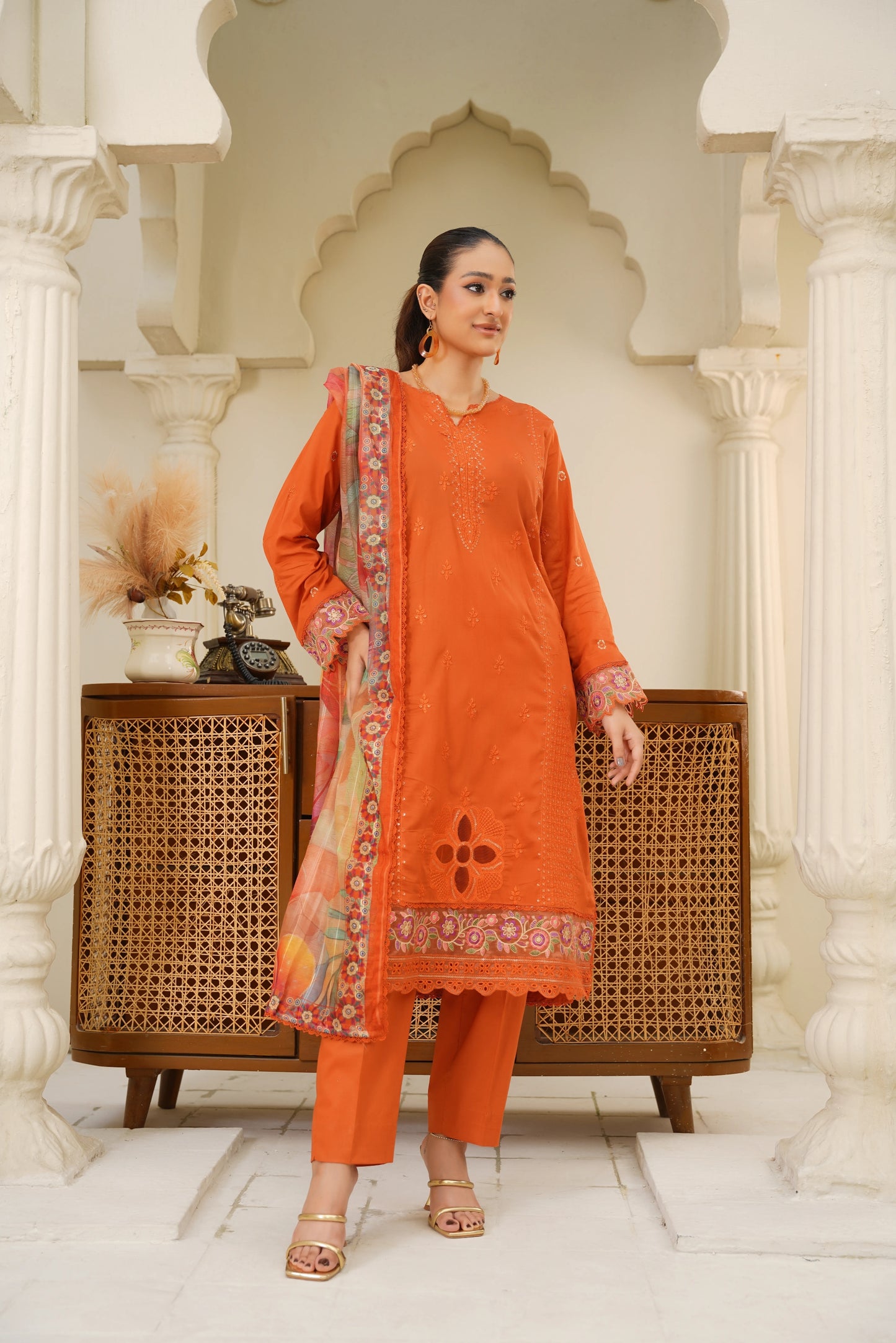 Virsa By Anaya Noor Chikenkari Lawn With Aplic 3PC
