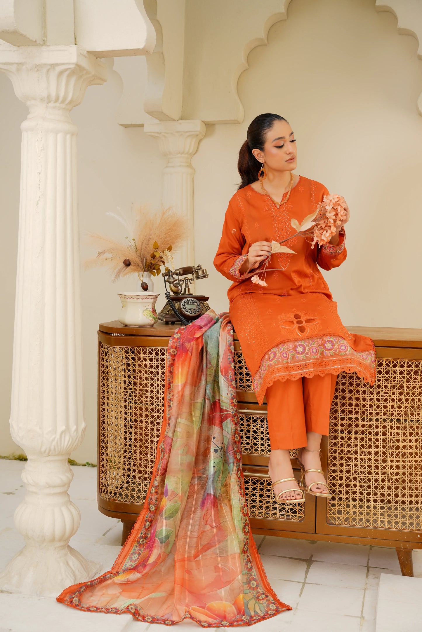 Virsa By Anaya Noor Chikenkari Lawn With Aplic 3PC
