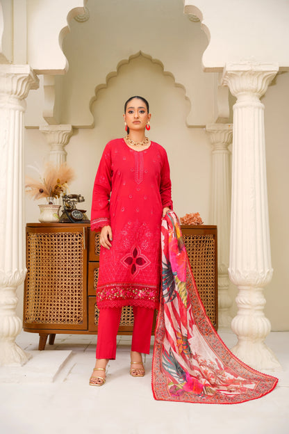 Virsa By Anaya Noor Chikenkari Lawn With Aplic 3PC