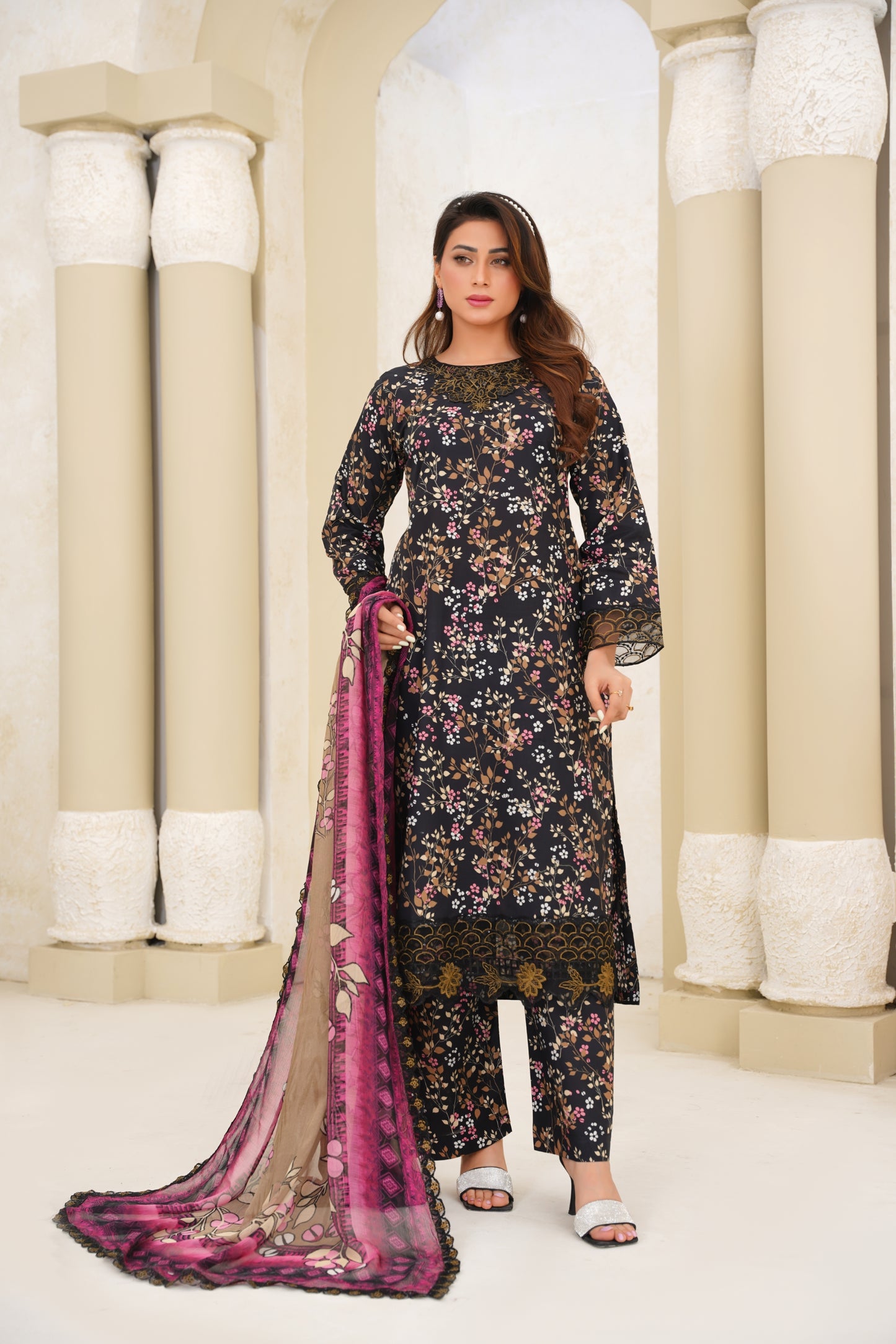 Jashn-e-Baharan By Anaya Noor Emb & Digital Printed Lawn 3PC