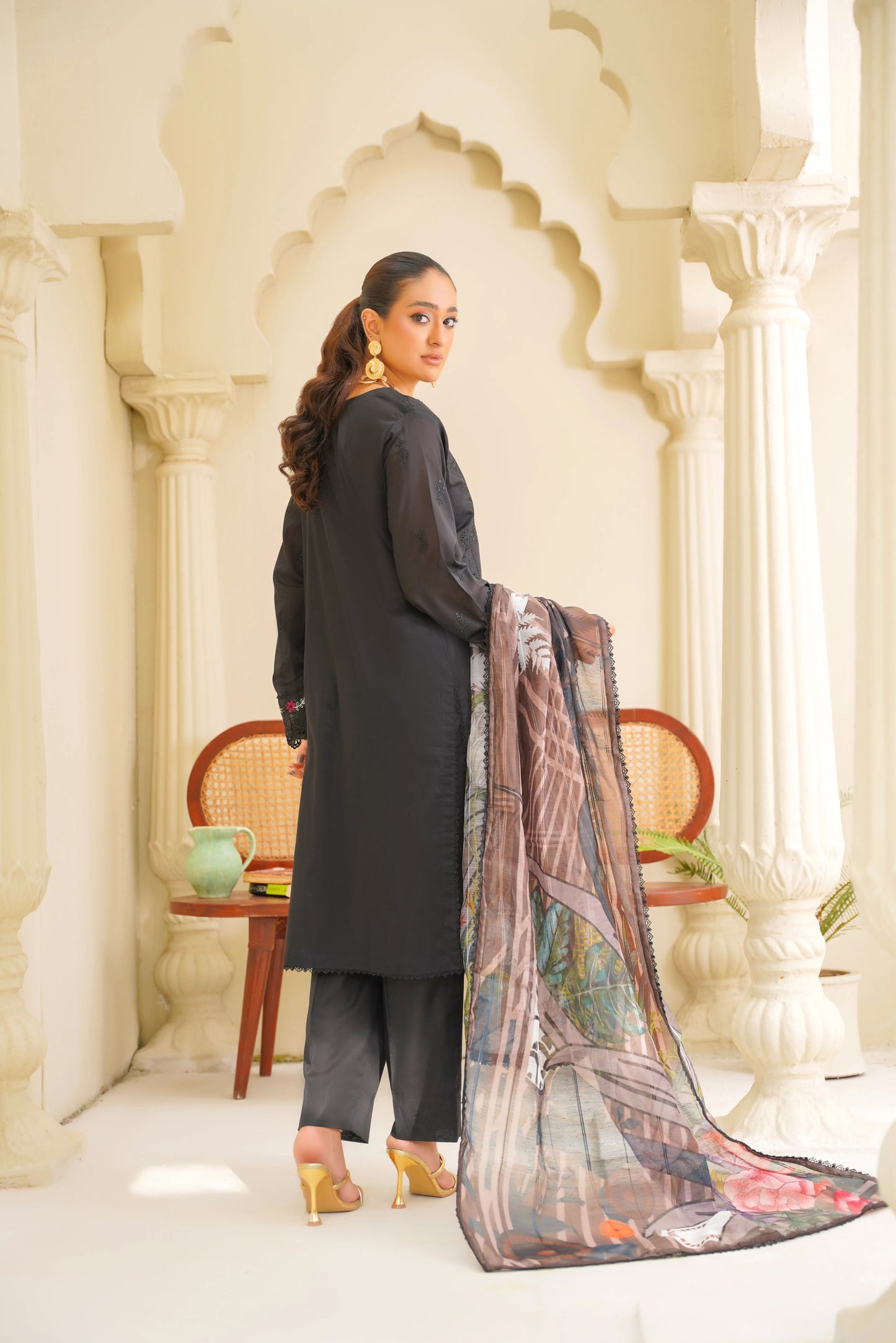 Virsa By Anaya Noor Chikenkari Lawn With Aplic 3PC