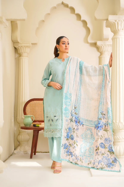 Virsa By Anaya Noor Chikenkari Lawn With Aplic 3PC