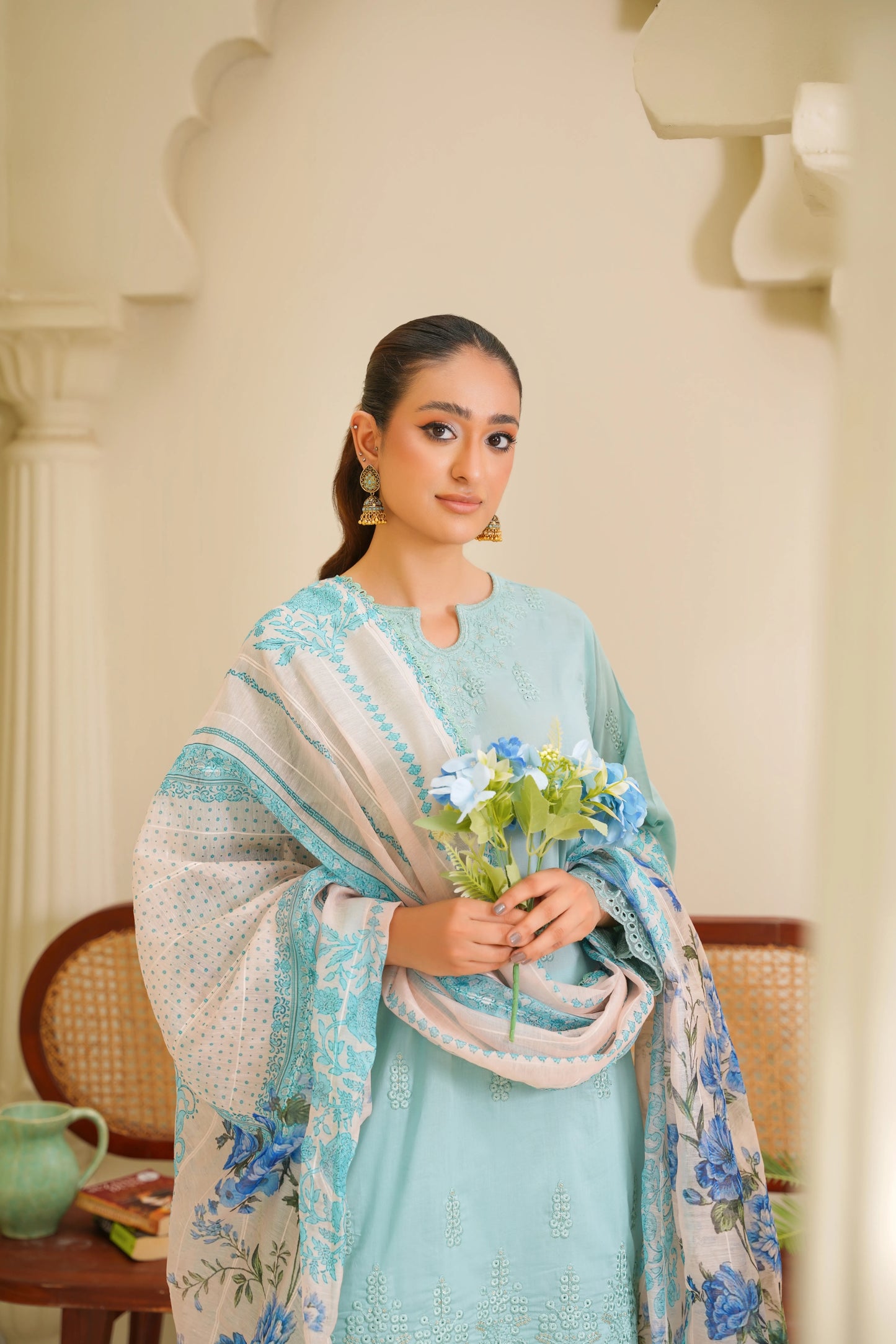 Virsa By Anaya Noor Chikenkari Lawn With Aplic 3PC