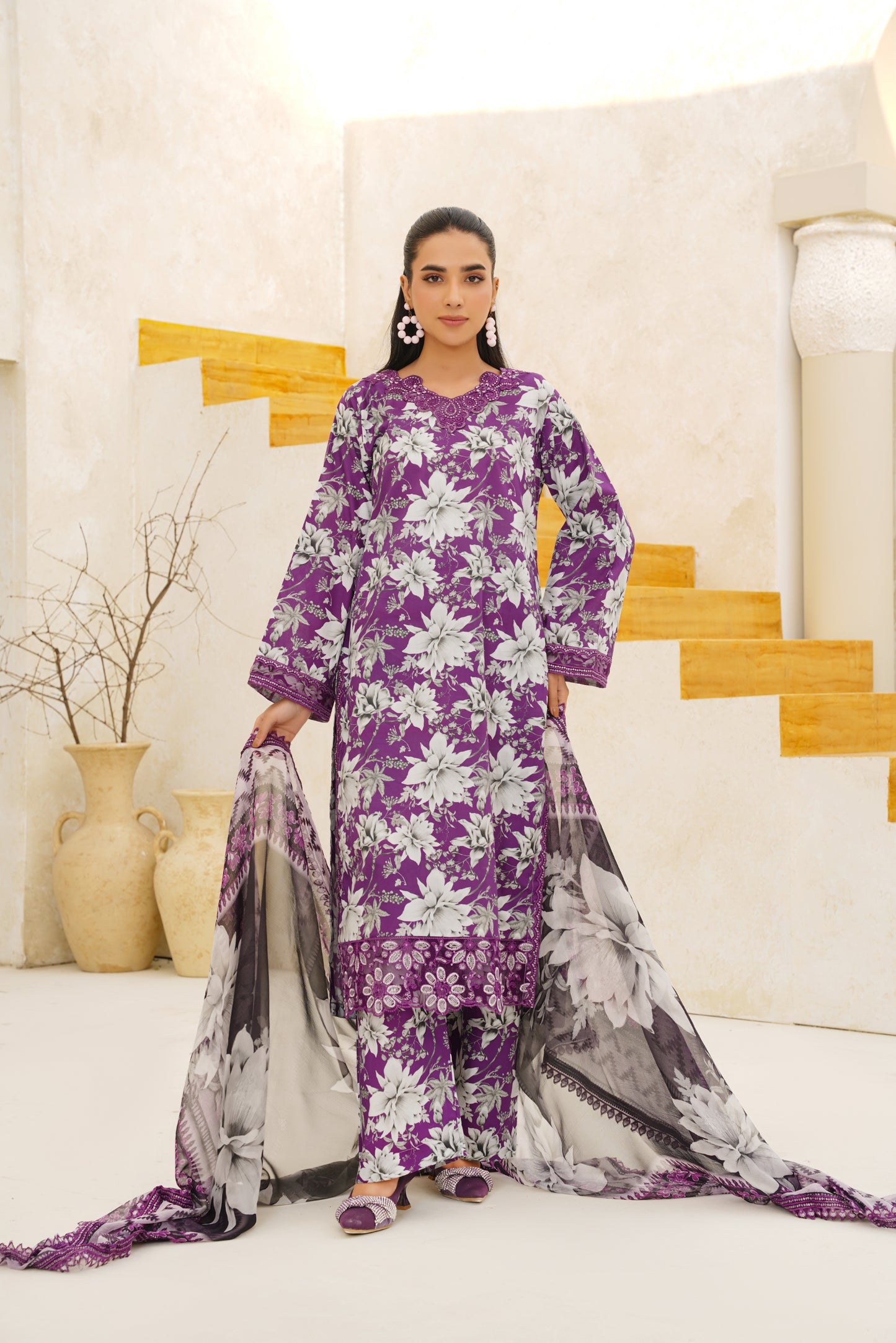 Jashn-e-Baharan By Anaya Noor Emb & Digital Printed Lawn 3PC