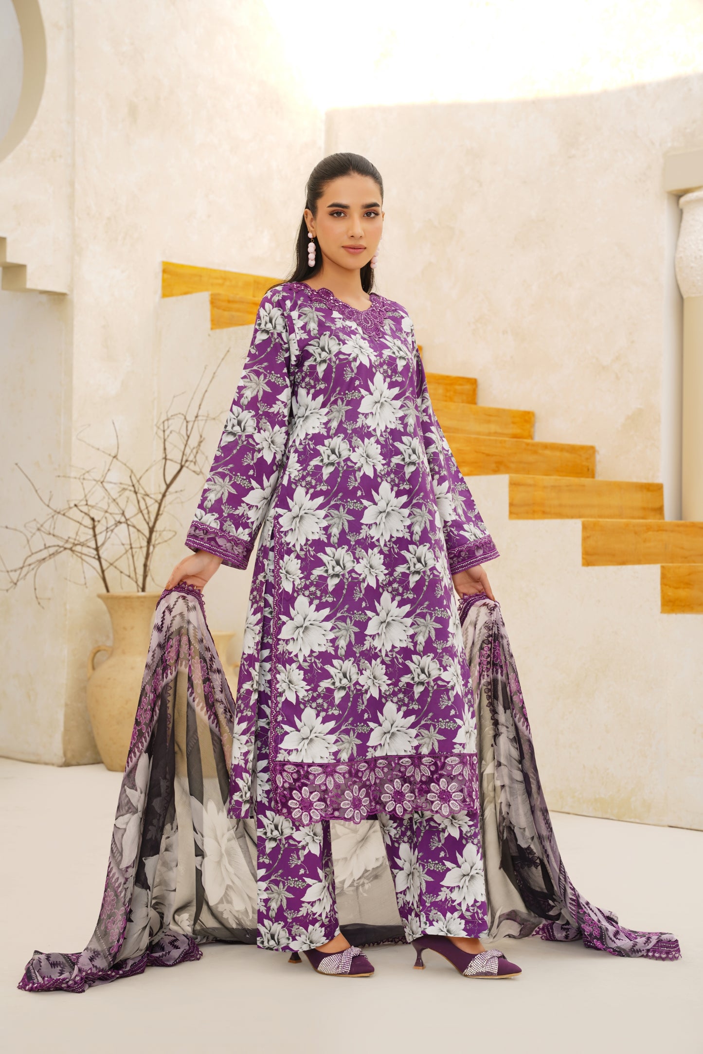 Jashn-e-Baharan By Anaya Noor Emb & Digital Printed Lawn 3PC