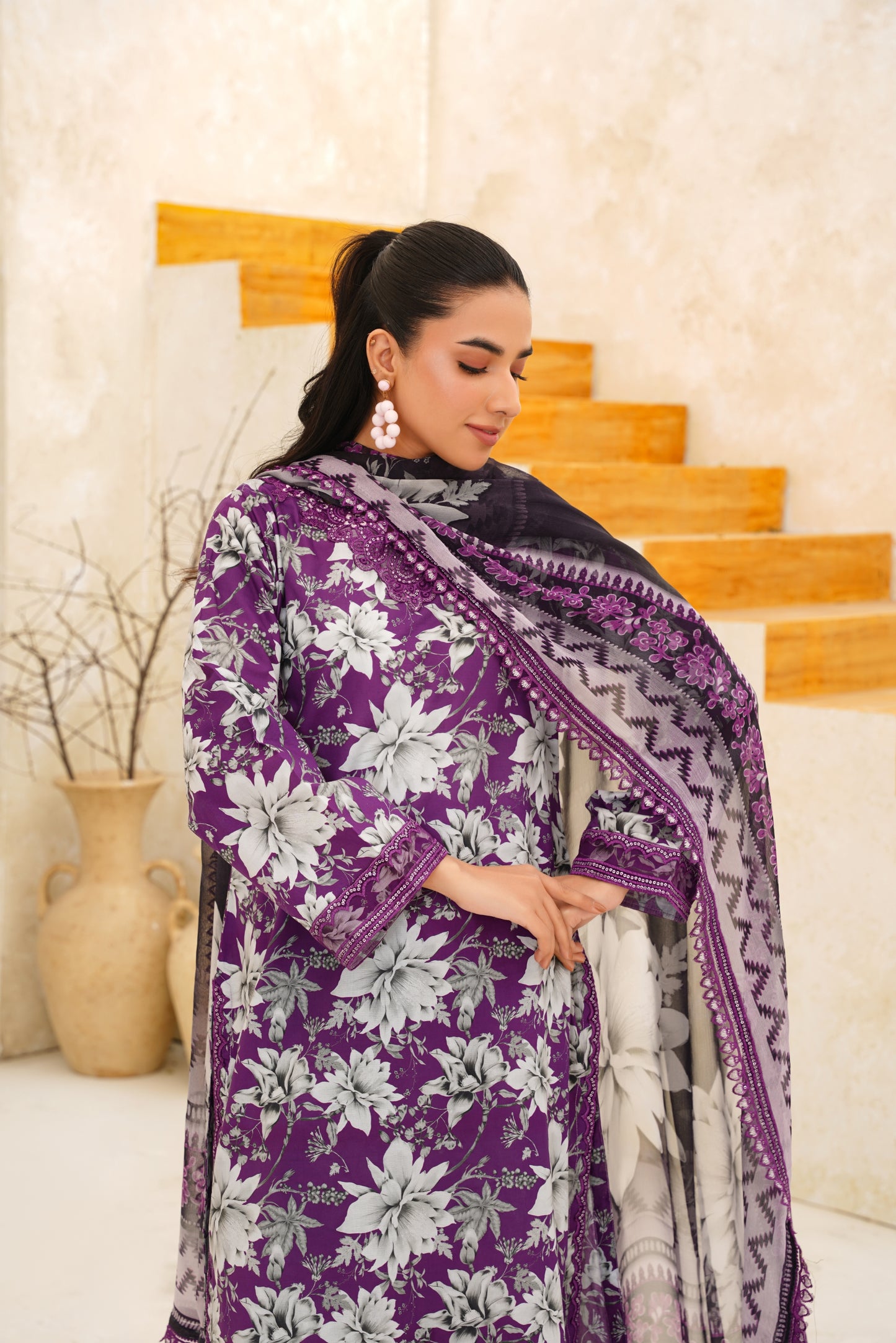 Jashn-e-Baharan By Anaya Noor Emb & Digital Printed Lawn 3PC