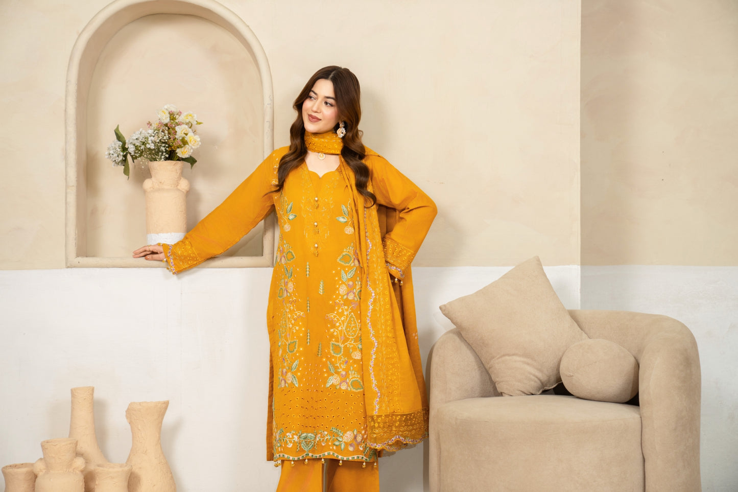 Serayan By Anaya Noor Emb Bana Dora Lawn 3PC