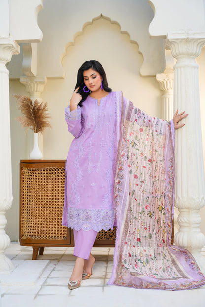 Virsa By Anaya Noor Chikenkari Lawn With Aplic 3PC