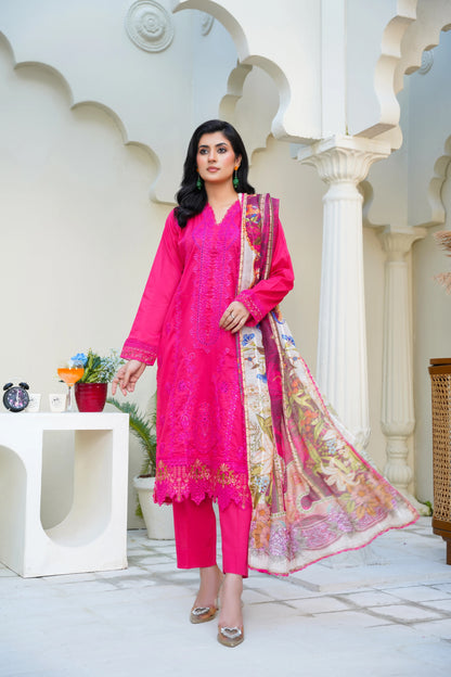 Virsa By Anaya Noor Chikenkari Lawn With Aplic 3PC