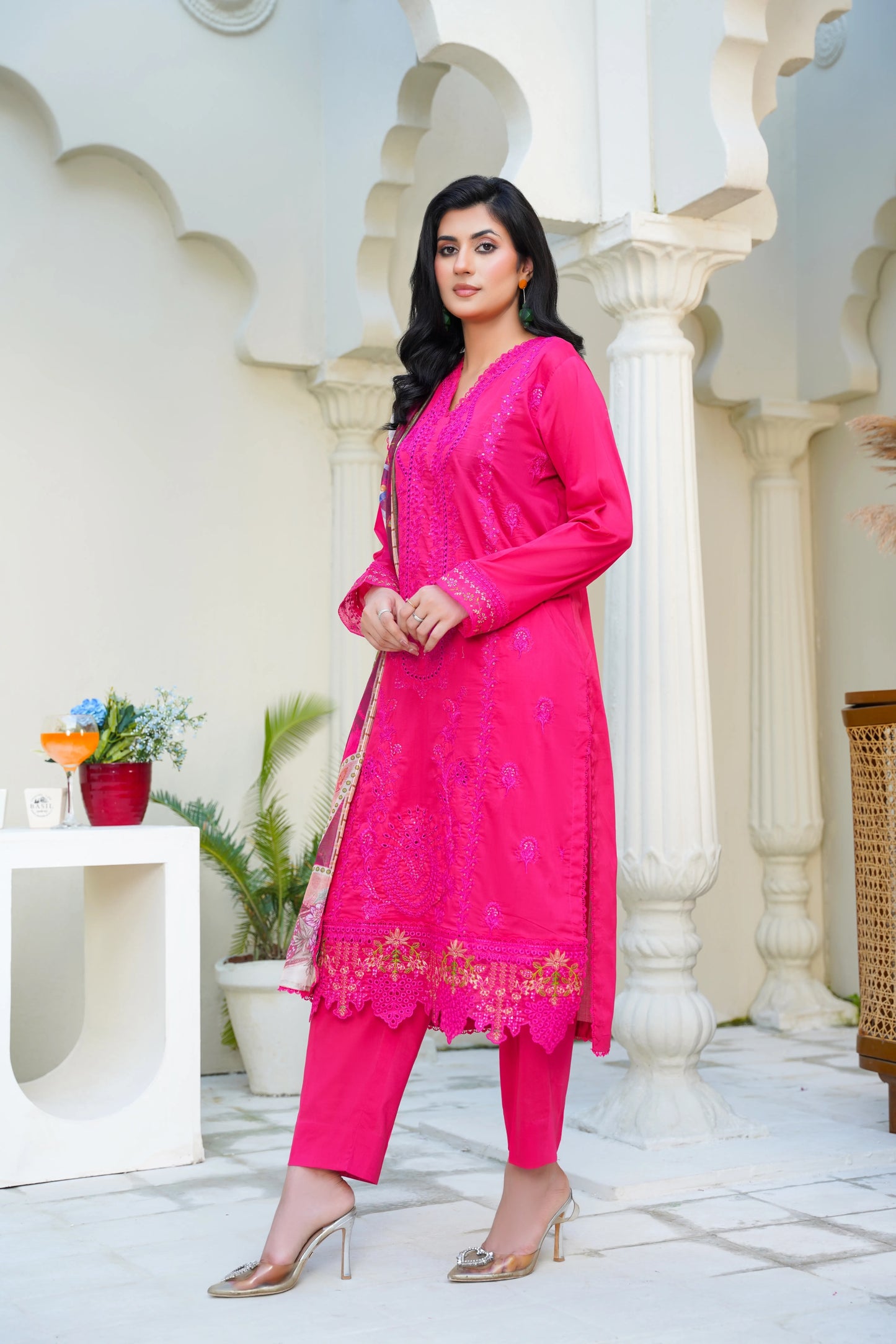 Virsa By Anaya Noor Chikenkari Lawn With Aplic 3PC