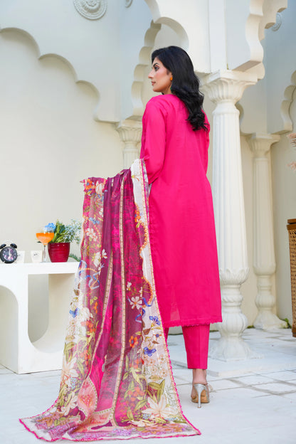 Virsa By Anaya Noor Chikenkari Lawn With Aplic 3PC