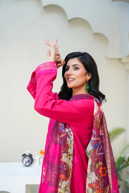 Virsa By Anaya Noor Chikenkari Lawn With Aplic 3PC