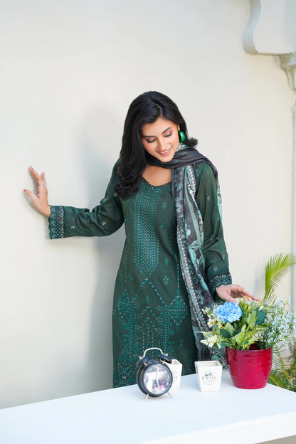 Virsa By Anaya Noor Chikenkari Lawn With Aplic 3PC