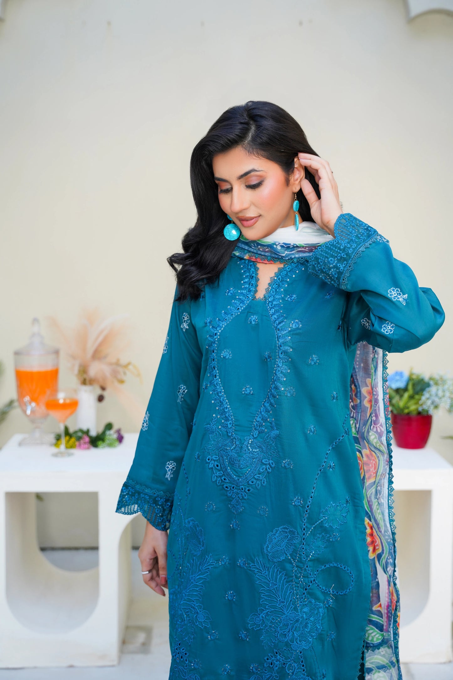 Virsa By Anaya Noor Chikenkari Lawn With Aplic 3PC