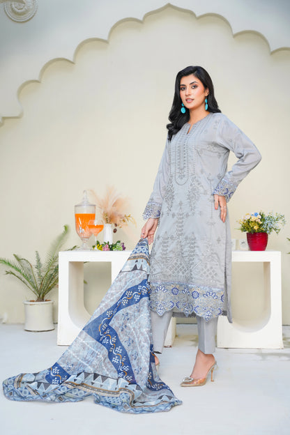 Virsa By Anaya Noor Chikenkari Lawn With Aplic 3PC