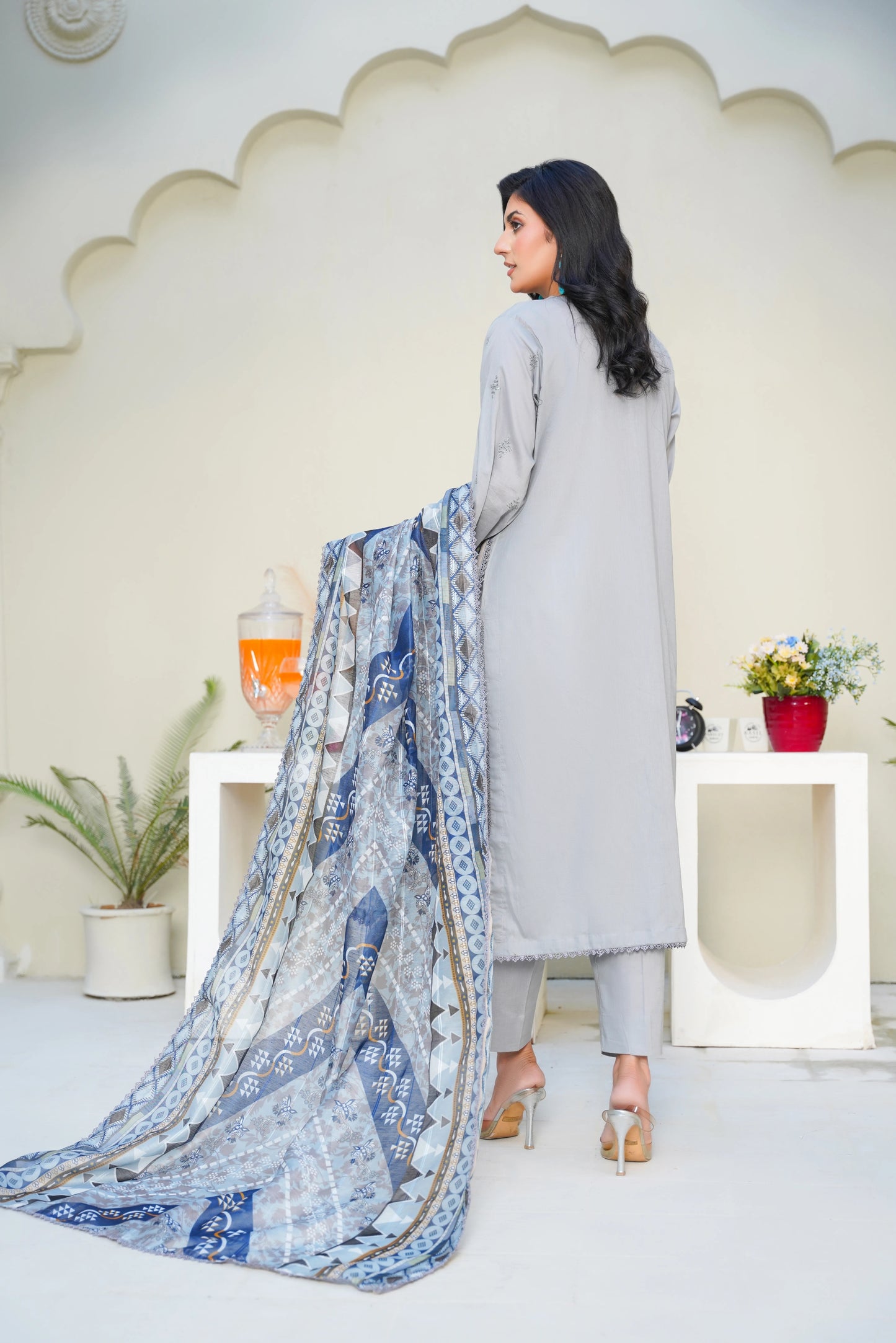 Virsa By Anaya Noor Chikenkari Lawn With Aplic 3PC