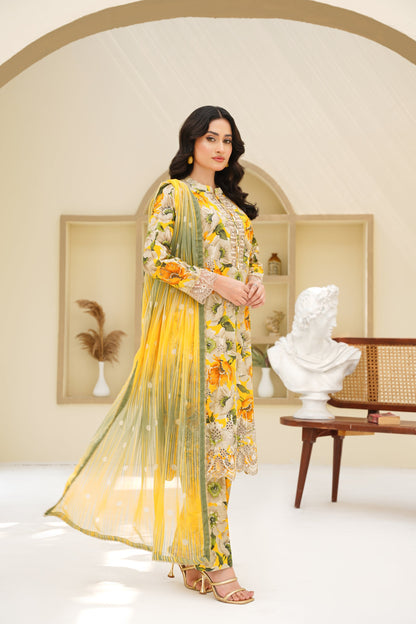 Embroidered Lawn 3PC