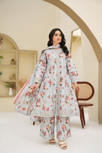 Embroidered Linen 3PC